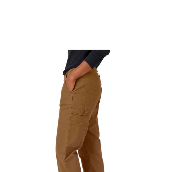 Dickies women’s carpenter pants relaxed fit NWT brown rinsed duck color size 14 - Picture 2 of 16